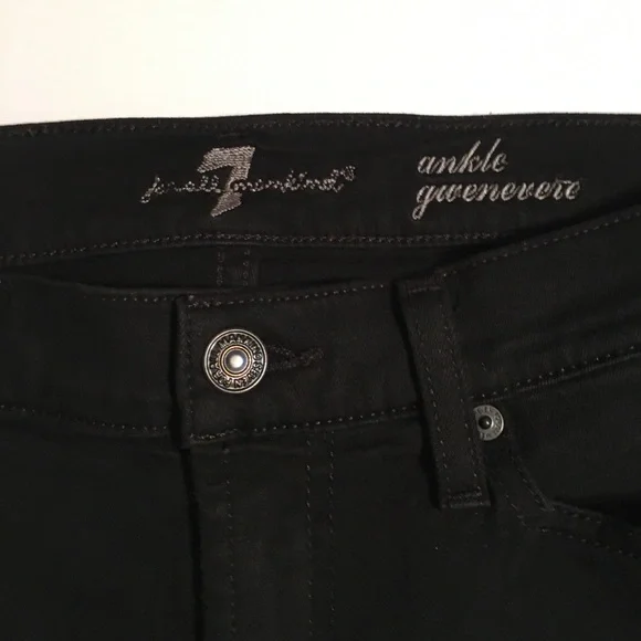 7 For All Mankind Distressed Ankle Jeans With Stretch - Picture 14 of 16